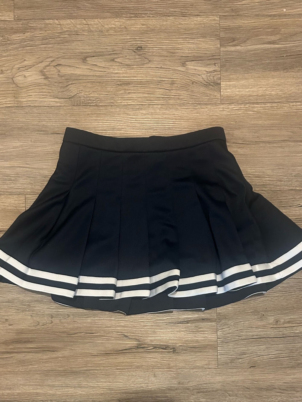 Champion Navy Pleated Tennis Skirt with White Stripes
